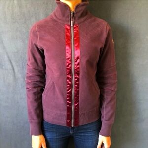 Lululemon Women's Retro Mogul Satin Ribbon Trim Quilted Full Zip Jacket  - Sz 10